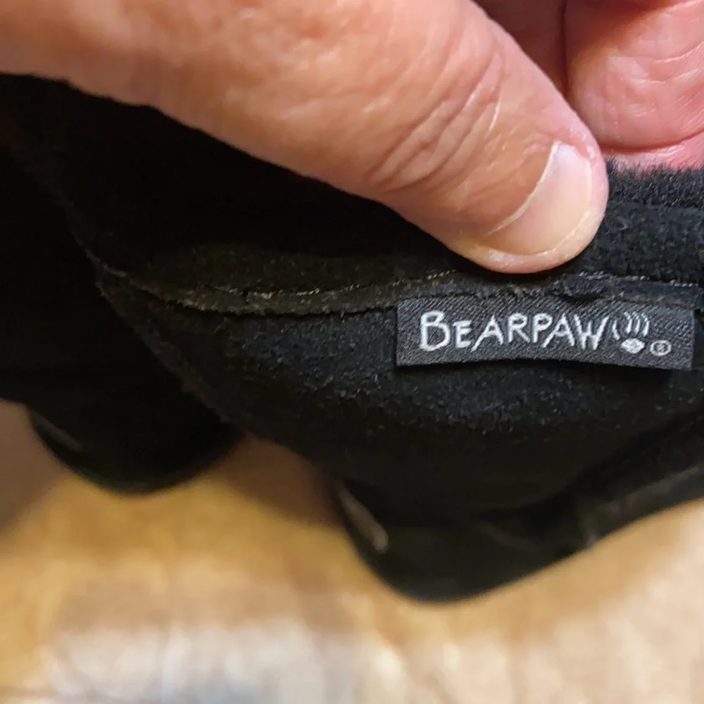 BearPaw black leather boots